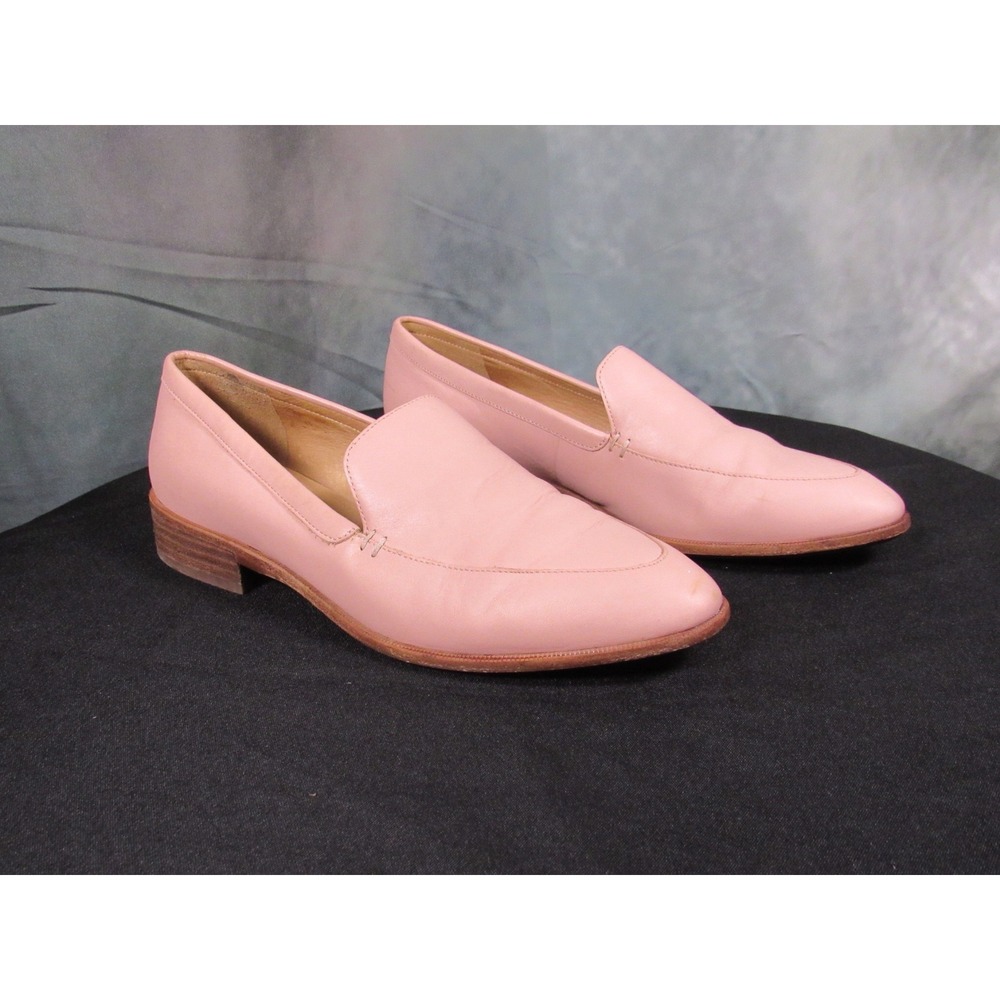 Madewell The Frances Loafer Pink Leather Pointed Toe Flat Shoes Size 8.5